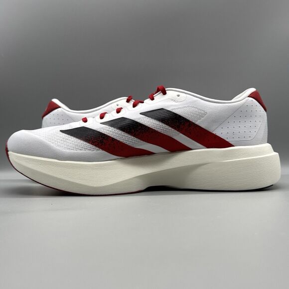 NC State Adidas Adizero Evo SL White Red Running Shoes JQ4571 Men\'s Size 11 NEW